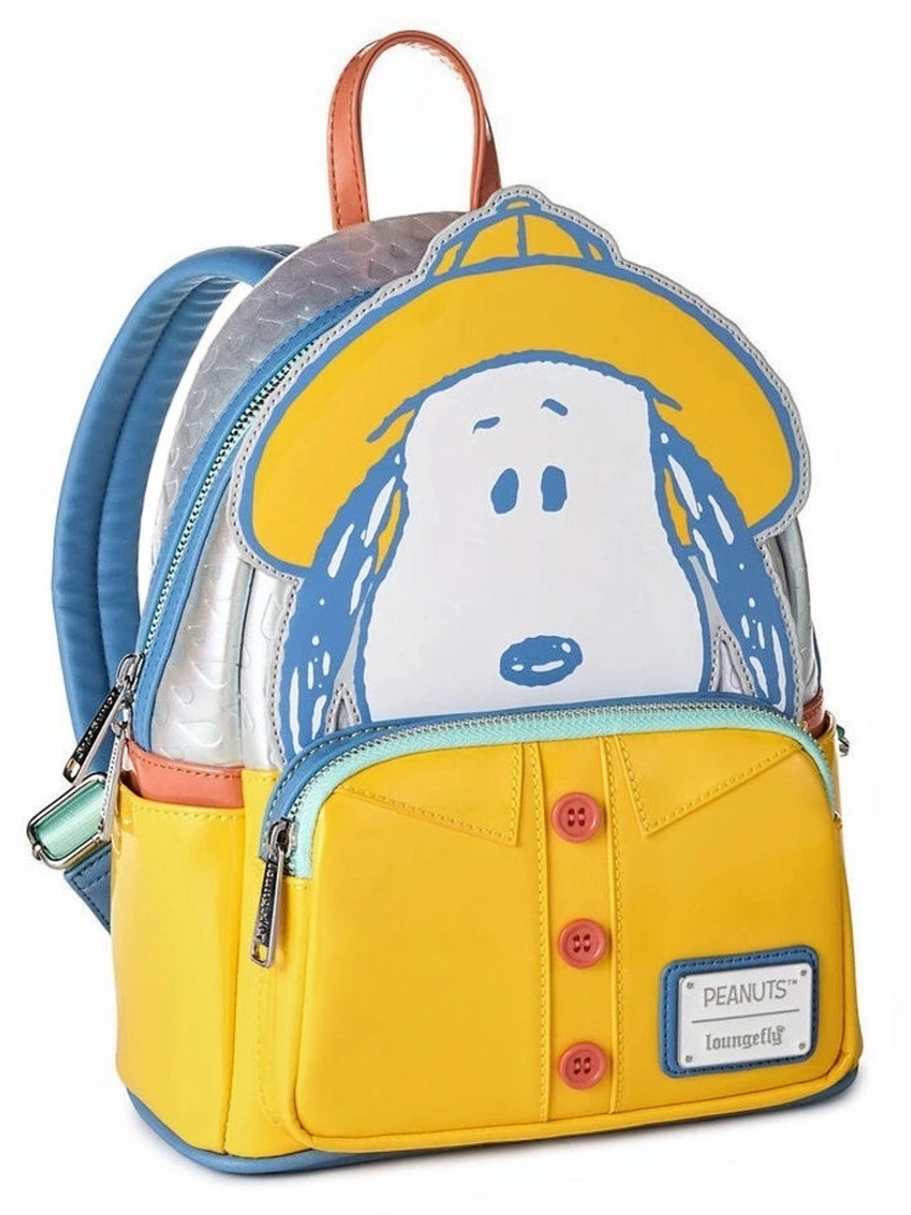 Loungefly Peanuts 75th Anniversary Snoopy Raincoat Mini Backpack Hallmark Exclus
